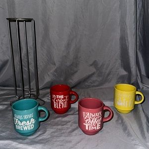 Espresso Cups Set with Stand